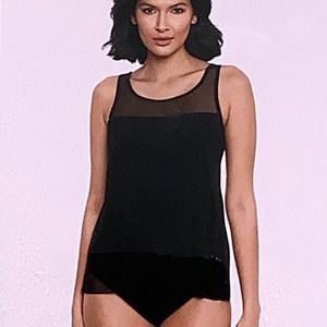 Miraclesuit illusionist Mirage Tankini top Swimwear no bottom size 10 NWT
